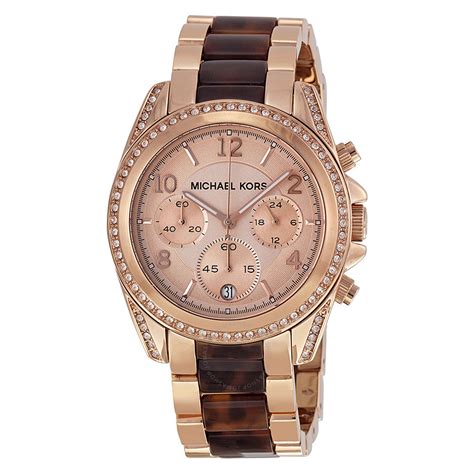 michael kors damenuhr rose schwarz|michael kors rose gold tone.